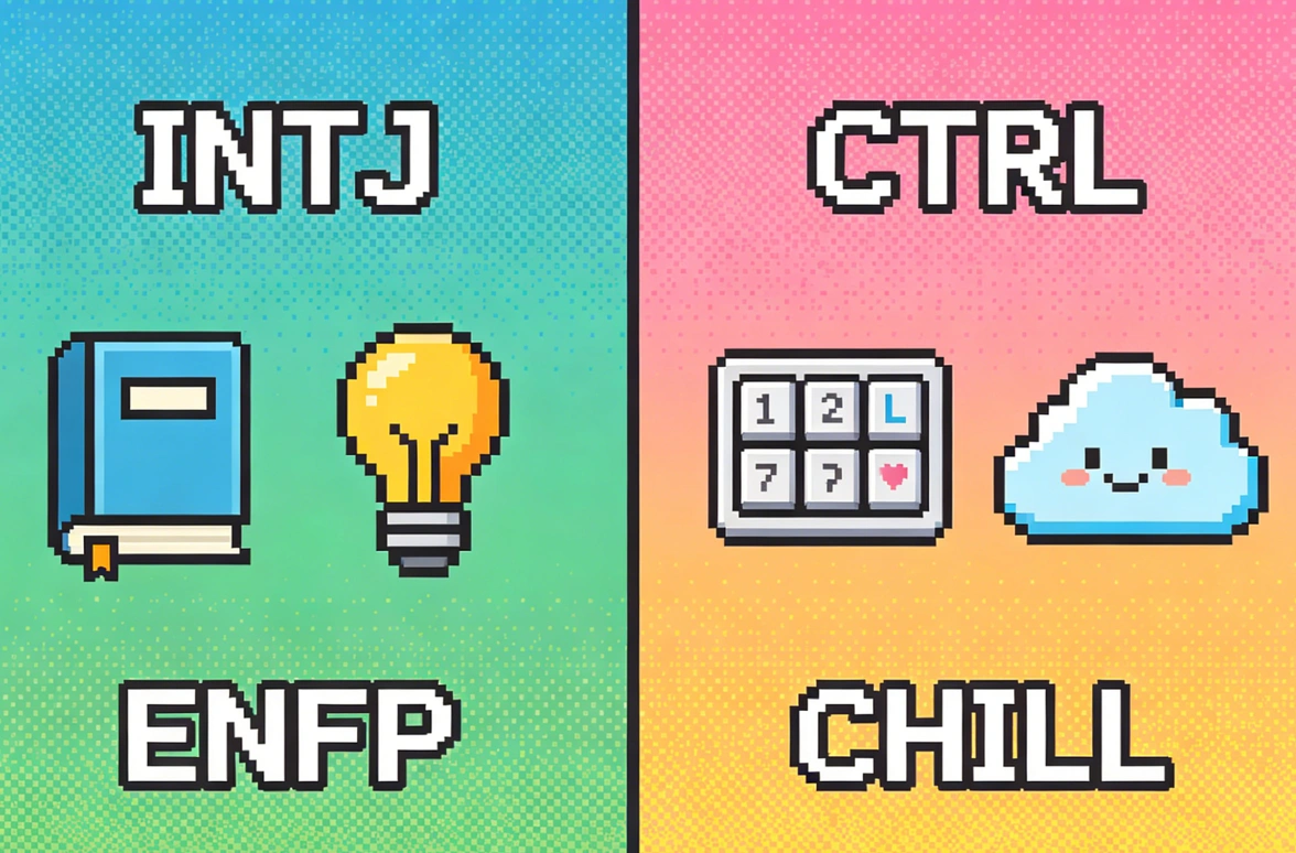 MBTI four-letter codes versus SBTI internet-culture personality type names comparison